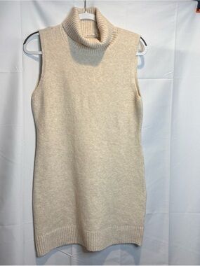 Ellison Cream Sleeveless Cowl Neck Sweater Tunic